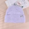 Gorro de lana con lazo dulce de Corea del Sur para mujer, gorro de lana para otoño e invierno, grande, combinable, cálido, con protección para las orejas, gorro de punto pequeño.