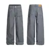 Ropa para Hombre Jiayiku 2025 Primavera Nuevo Estilo Páramo Retro Americano Jeans Lavados Teñidos Sucios Pantalones Rectos de Leñador