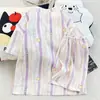 Pijama Nuevo Estilo Verano Dibujos Animados Lindos para Mujer, Pantalones Cortos de Manga Corta, Ropa de Casa, Casual, Dulce y Holgado Conjunto de Dos Piezas