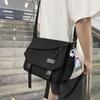 Bolso de Hombro para Hombre Japonés Versátil Estilo Tooling Cartero Bolso Cruzado Gran Capacidad Bolso Mochila para Estudiante Mujer Clase Viajero