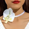 Joyas Europeas y Americanas Estéreo Artificial Colorida Mariposa Orquídea Flor Collar Atmósfera Fresca Flor Cadena Clavícula