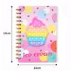 Nuevo Cuaderno de Espiral Pop It de Silicona 32K, Cuaderno de Dinosaurio y Unicornio, Cuaderno de Espiral Transfronterizo para Matar Roedores