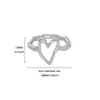 Anillo de Corazón con Moño Hueco de Moda, Chapado en Oro Real de 18K, Anillo de Acero Inoxidable, Joyería de Mano a Juego para Parejas