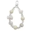 Cadena para teléfono móvil con cuentas de color macarrón de primavera, llavero pintado a mano, accesorios para bolsos, adornos colgantes, cadena en vivo.
