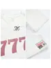Marca Trendy Americana 777 Camiseta Deportiva de Malla Digital de Manga Corta para Hombre en Verano, Top Casual Holgado y Transpirable con Cuello en V