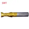 Suroeste 3MX2F/25MMX2F(M35) Venta al por mayor con recubrimiento de titanio Fresadora de extremo de 2 filos con vástago recto que contiene cobalto