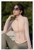 Ropa con Protección Solar que Ceñe la Cintura para Mujer, Nuevo Estilo Primavera/Verano 2026, Cardigan Delgado de Secado Rápido con Cremallera para Yoga, Ajustado, Cuello Alto