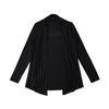 Cardigan Outer de Cor Sólida com Mangas Longas Sem Botões Jaqueta Estola Renda Feminina Splicing Camisola Slim Conjunto de Duas Peças