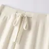Pantalones Nube Elegantes para Mujer, Otoño/Invierno, 100% Lana Pura Australiana, Pantalones de Punto Largos hasta el Suelo, Cintura Alta, Pantalones de Pierna Ancha Fluidos