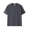 Camiseta básica de primavera e verão, cor sólida, 230G, algodão penteado, gola redonda, manga curta, moda masculina, retrô, solta, casual, camiseta Joker