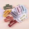 Acessório de Cabelo Quadrado Grande Colorido Morandi Venda Quente Transfronteiriça Pegador de Cabelo Borracha Fosca Pintura Simples Presilha com Cabeça de Bola Presilha de Trás