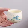 Xícara de Chá de Cerâmica Cultural e Criativa Qianli Jiangshan, Caneca de Mestre, Caixa de Presente para Idosos, Líderes, Professores, Aniversários, Presentes para Eventos Corporativos
