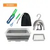 Kit de limpieza CPAP con cepillo limpiador de tubo, lavabo plegable y gancho para manguera para la limpieza de la manguera CPAP