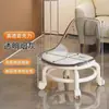 Taburete Pequeño de Acrílico con Ruedas Silenciosas, Taburete de Aprendizaje para Niños, Silla Pequeña de Moda con Ruedas, Taburete Bajo, Taburete para Rellenar Costuras