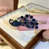 Pinza de resorte Peacock de lujo ligero para la parte trasera de la cabeza, media coleta, pasador, pinza horizontal, pasador de estilo retro a la moda, pinza para el pelo, accesorios para el cabello
