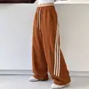 Pantalones para Niña 2026 Nuevos Elegantes Pantalones de Pierna Ancha Cortados a Tijera para Niña Mayor Estilo Primavera y Otoño Pantalones de Chándal Rayados Pantalones Deportivos