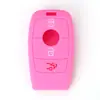Para Mercedes-Benz Classe E E200 E260 Smart Capa de Silicone para Chave com 3 Botões Capa Protetora para Chave Benz E300
