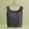 Chaleco con Almohadillas para el Pecho de Cinta de Hielo Roscada Sujetador de Mujer Ropa Interior de una Pieza para Mujer Ropa Exterior Anti-rozaduras Ligera Ropa de Base Espalda Bonita