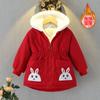 Abrigo de invierno para niñas, abrigo grueso, abrigo acolchado de algodón para niños, ropa Parker de moda, abrigo estilo occidental con forro polar para niñas, abrigo acolchado de algodón de invierno