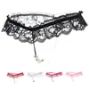 Tanga de Encaje Sexy para Mujer, Calzones de Perlas, Lencería Erótica de Masaje, Calzones con Abertura en la Entrepierna T1