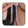 Pendientes de Moda Simples con Borlas Largas Transfronterizos, Súper Brillantes, Modernos, Frescos y Elegantes para Mujer