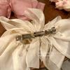 Cyber Celebrity Chiffon Super Fairy Big Bow Hairpin Spring Clip High Ponytail Clip Women's Back of Head Hair Summer Hair Accessories
