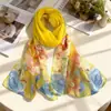 Lenço de Seda Pequeno Estilo Fada Chiffon Lenço Longo Feminino Primavera Outono Inverno Lenço de Proteção para o Pescoço Lenço Mãe Lenço Fino