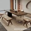 Mesa de té estilo Jiji y combinación de sillas Mesa de Té Kung Fu Oficina mesa de té de madera maciza registro simple estilo chino nuevo mesa de tablero grande