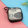 Vintage Folha de Flandres Quadrado Moeda Bolsa Elétrica Chave Moeda Zíper Bolsa Fone de Ouvido Cabo de Dados Organizar Armazenamento Caixa