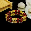 Nova pulseira de liga de ágata vermelha corajosa feminina recomendada por influenciadores digitais pulseira universal estilo nacional atacado