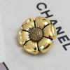 Botón Metálico de Girasol Fragante Vintage Botón para Abrigo de Cachemira Botón de Traje Chaqueta Suéter Botón Decorativo Versátil