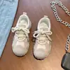Tênis femininos 2026 novos sapatos femininos de verão versáteis finos para trilha corrida sapatos respiráveis brancos tênis pai