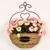 Cesta de mimbre para colgar en la pared, cesta de mimbre para flores, cesta de mimbre para colgar en la pared, maceta de mimbre, cesta de flores, cesta colgante para arreglos florales