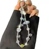 Correa de Teléfono de Cadena de Cristal de Nube y Estrella Colorida Corta, Colgante de Muñeca de Alta Gama, Accesorio para Bolso, Estilo de Muñeca