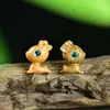 Sándalo Verde Ciervo Tallado Colgante DIY Llavero Colgante de Bolsa de Sándalo Juguete Ciervo Devorador de Sueños Accesorios