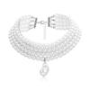 Collar de perlas de imitación de moda de joyería transfronteriza de Europa y Estados Unidos para mujer, retro, barroco de forma especial, cadena para clavícula de chica hot, fabricantes, venta al por mayor