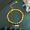 Pulseira de contas botão flash dourado Vietnã personalidade tendência botão brilhante conta design nicho pulseira versátil