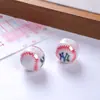 Cuentas de bola acrílica, cuentas de fútbol, cuentas sueltas, fútbol, baloncesto, cuentas de béisbol, cadena para teléfono DIY, cuentas para pulsera, 16 mm