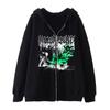 Tendência 2022 Novo Moletom com Zíper Gótico Moda de Rua Europeia e Americana Hoodie Oversize Jaqueta Casual
