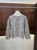 BORBOTIE Ropa de punto para mujer 2026 Primavera/Otoño Nuevo BC Manga larga Cuello redondo Suéter Top de manga larga de mohair