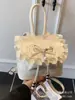 Mochila de Viaje con Lazo para Mujer 2025 Nueva Moda Casual Versátil Bolso Escolar Estudiante Universitario Viajero Mochila de Mano