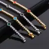 Estilo Ins Hip-Hop Europeo y Americano Trébol de Cuatro Hojas Circonita Cadena de Tenis Joyería Personalizada Personalizable Pulsera de Mujer de Gama Alta Accesorios