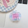Primavera e Verão Novo Cor Transparente Jelly KT Cat Presilha de Cabelo Maçã Ins Coração Feminino Bonito Franja Clipe Lateral Desenho Animado Acessório de Cabeça