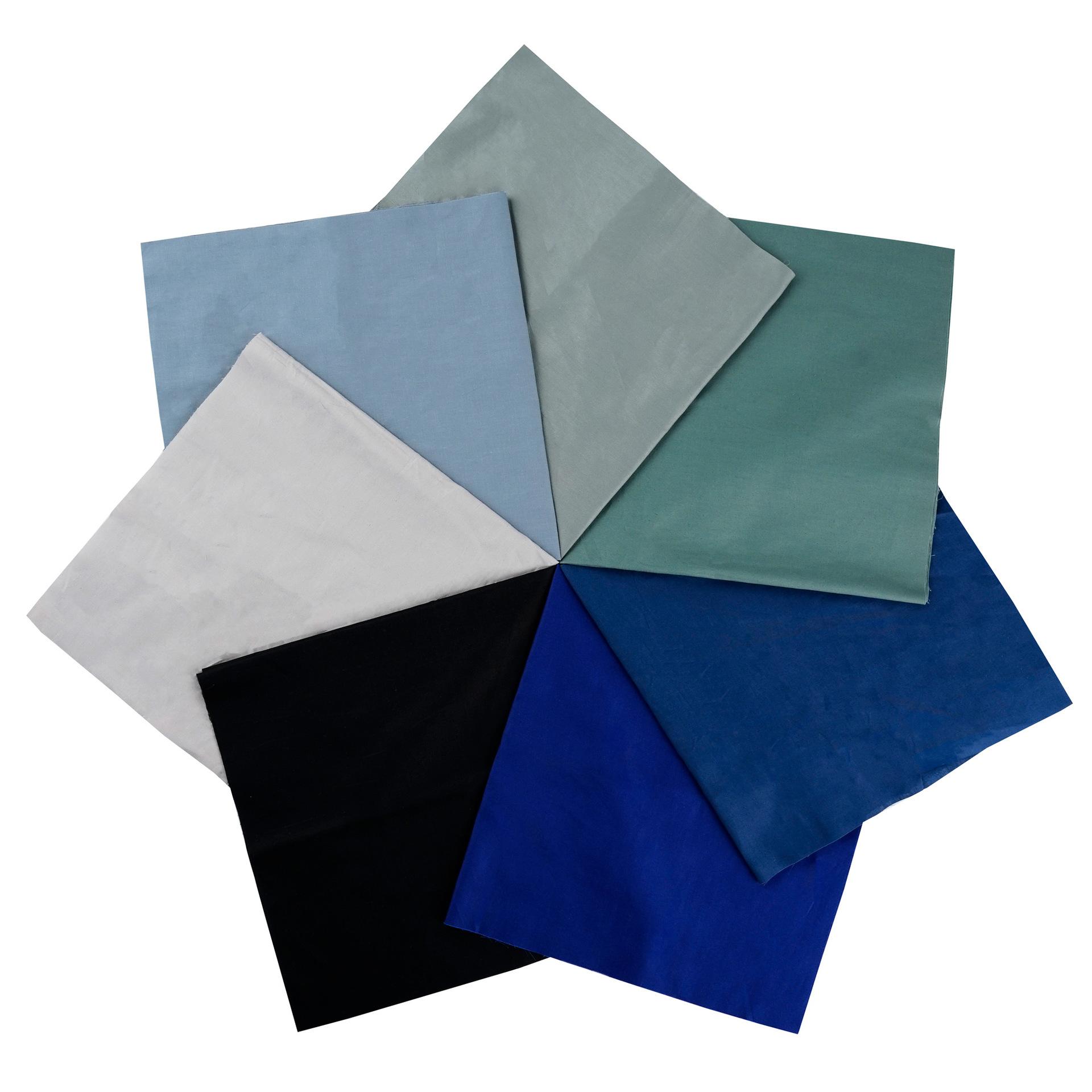 藏青灰色棉拼布