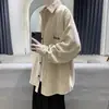 Camisa de Veludo Outono 2026 Masculina Estilo Japonês Tendência Casual Roupa de Trabalho Camisa Jaqueta de Manga Comprida Direto do Fabricante