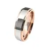 Anillo de Acero de Titanio de Dos Tonos Oro Rosa de Alta Gama, Nicho, Simple, para Mujer, Versátil, No se Desvanece, Anillo de Pareja, Pulsera Popular