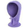 Bufanda Sombrero de Punto Integrado Otoño Invierno para Mujer Cordón Rayas Caliente Cubreorejas Gorro de Lana Bufanda Doble Uso