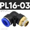 1 Conector Rápido Pneumático, Conector de Engate Rápido, Cotovelo Rosqueado Pl8-02 /4-M5/6-01/10-03