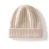 Chapéu de Cashmere Espesso de Camada Dupla Moldado em Peça Única 35% Cashmere Novo para Homens e Mulheres, Chapéu de Tricô Quente, Chapéu de Lã