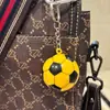 Colgante llavero de fútbol llavero de fútbol blanco y negro artesanía al por mayor regalo deportivo Copa Mundial llavero de fútbol